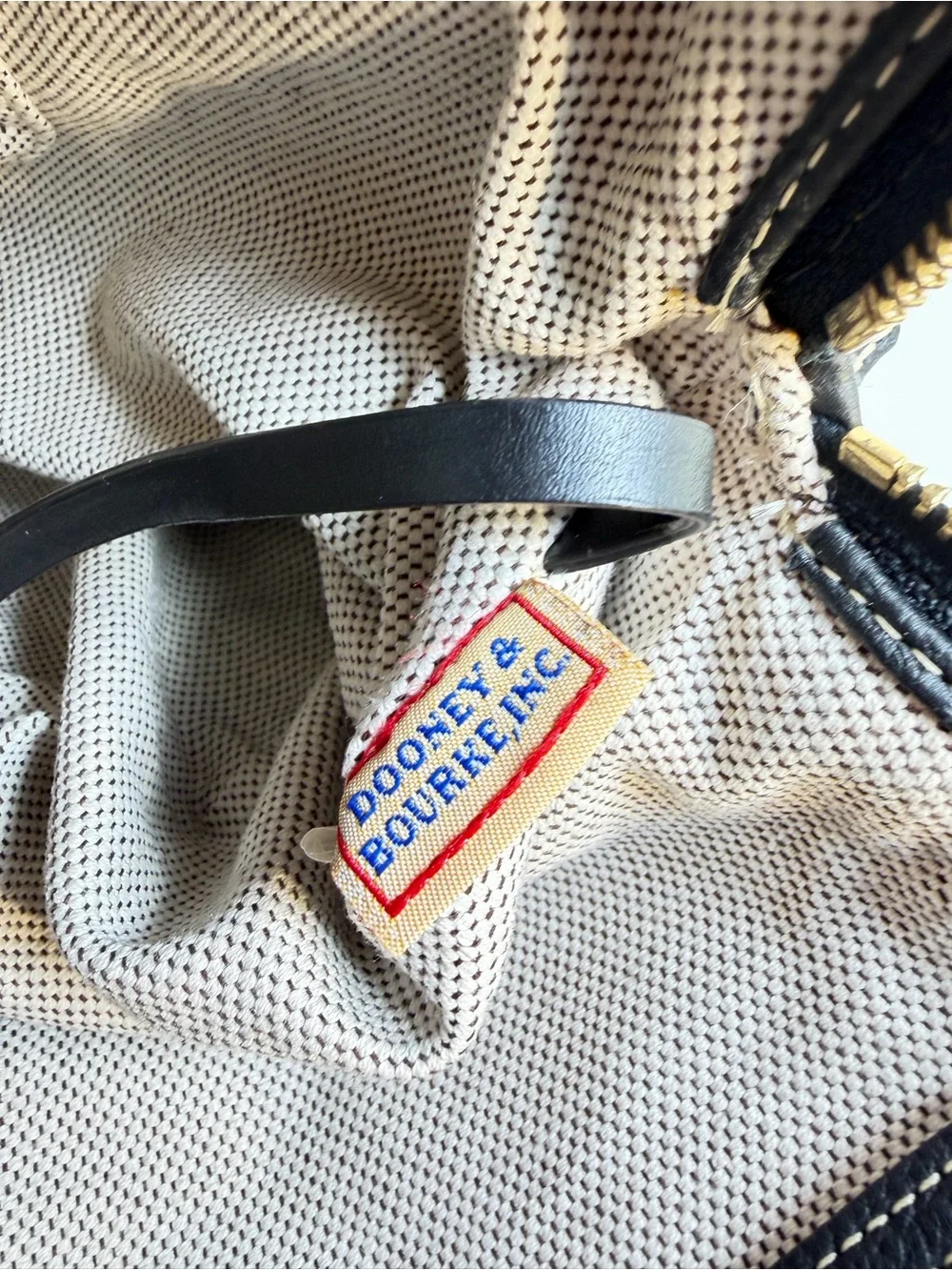 Dooney & Bourke Gray Monogram Backpack with Black Trim H087